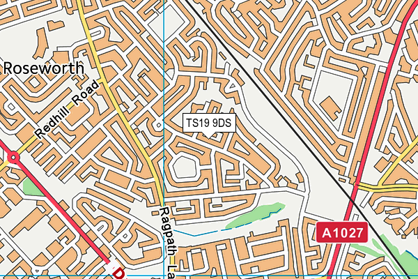 TS19 9DS map - OS VectorMap District (Ordnance Survey)