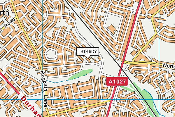 TS19 9DY map - OS VectorMap District (Ordnance Survey)