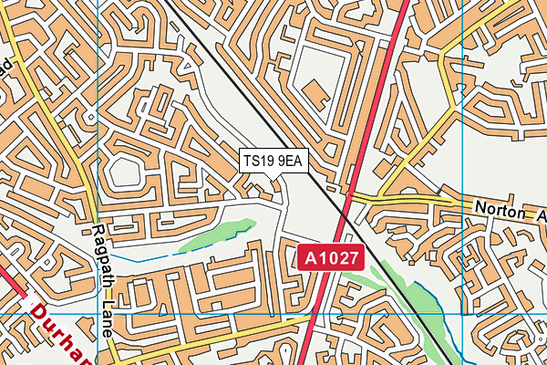 TS19 9EA map - OS VectorMap District (Ordnance Survey)