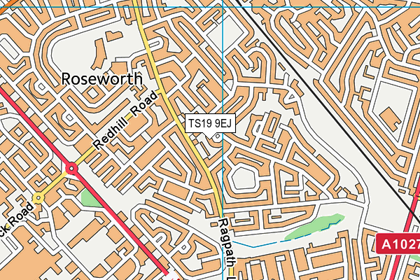 TS19 9EJ map - OS VectorMap District (Ordnance Survey)