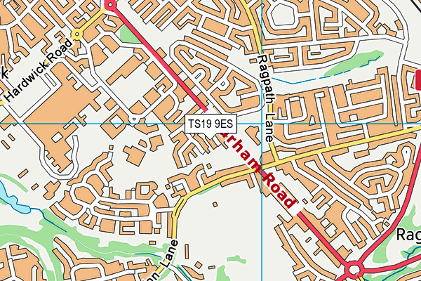 TS19 9ES map - OS VectorMap District (Ordnance Survey)