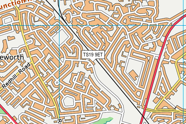 TS19 9ET map - OS VectorMap District (Ordnance Survey)