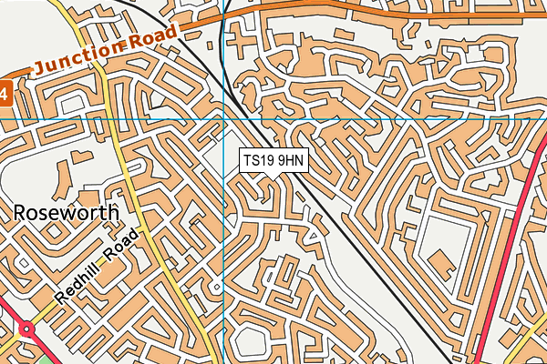 TS19 9HN map - OS VectorMap District (Ordnance Survey)