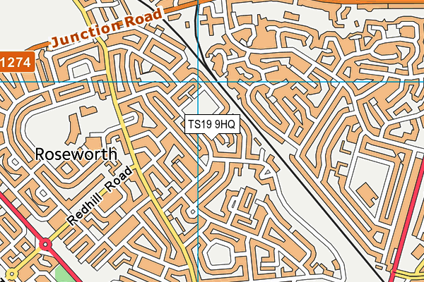 TS19 9HQ map - OS VectorMap District (Ordnance Survey)