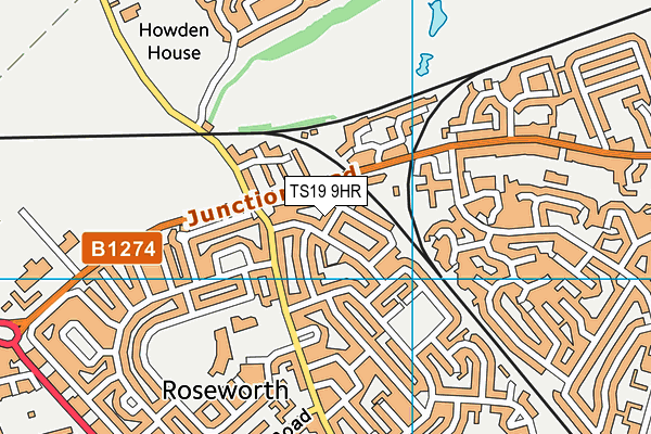 TS19 9HR map - OS VectorMap District (Ordnance Survey)