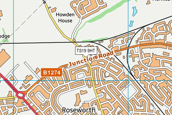 TS19 9HT map - OS VectorMap District (Ordnance Survey)