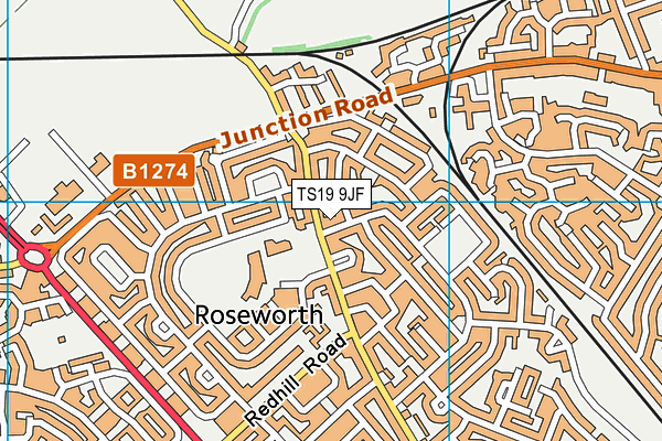 TS19 9JF map - OS VectorMap District (Ordnance Survey)
