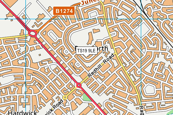 TS19 9LE map - OS VectorMap District (Ordnance Survey)