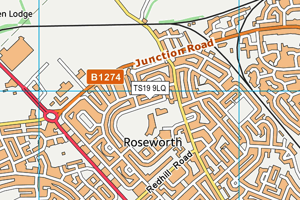 TS19 9LQ map - OS VectorMap District (Ordnance Survey)