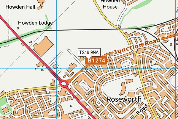 TS19 9NA map - OS VectorMap District (Ordnance Survey)