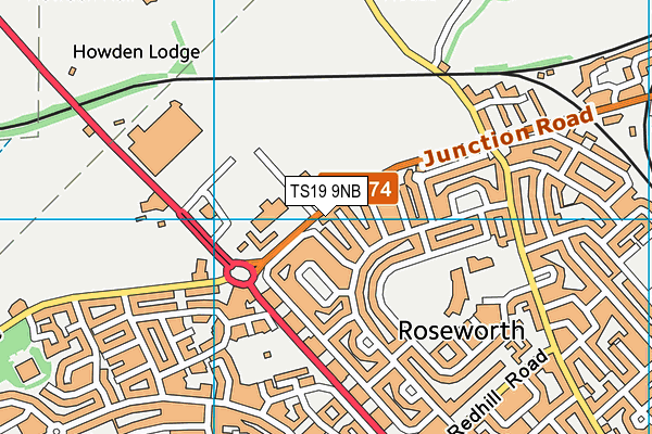 TS19 9NB map - OS VectorMap District (Ordnance Survey)