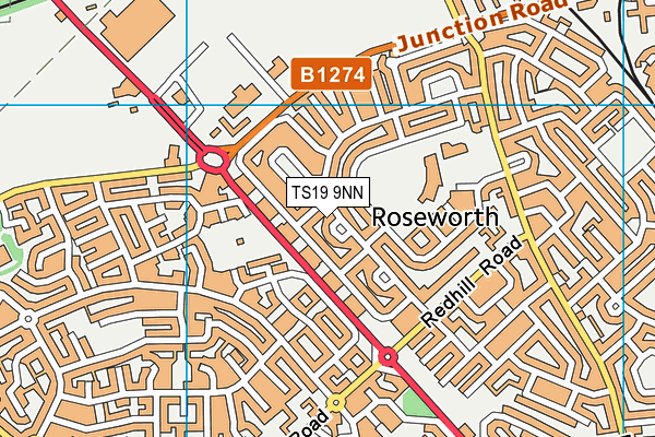 TS19 9NN map - OS VectorMap District (Ordnance Survey)