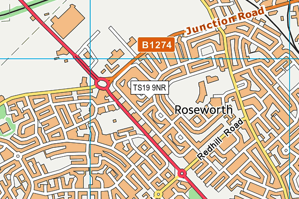 TS19 9NR map - OS VectorMap District (Ordnance Survey)