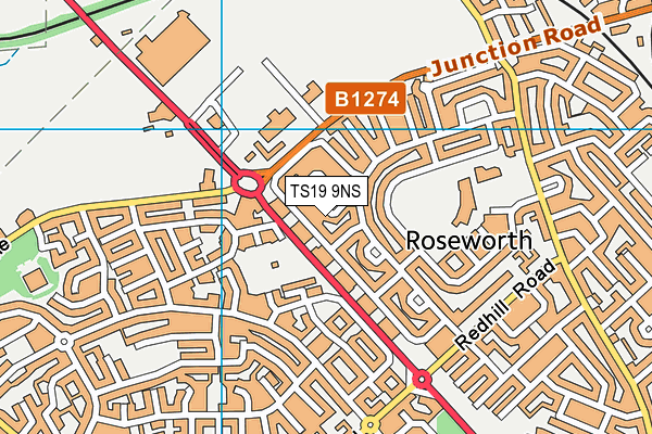 TS19 9NS map - OS VectorMap District (Ordnance Survey)