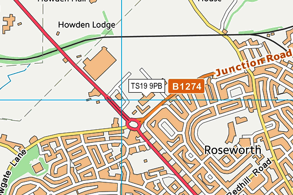 TS19 9PB map - OS VectorMap District (Ordnance Survey)