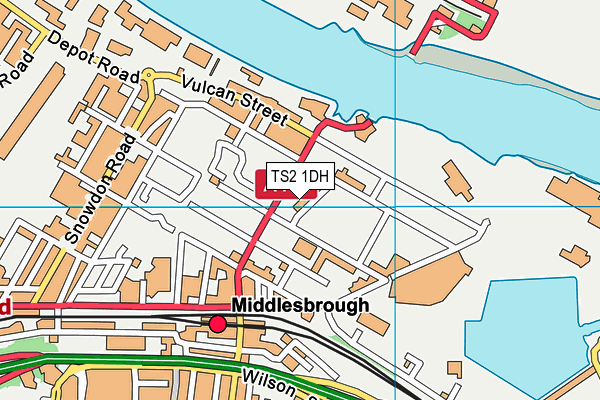 TS2 1DH map - OS VectorMap District (Ordnance Survey)