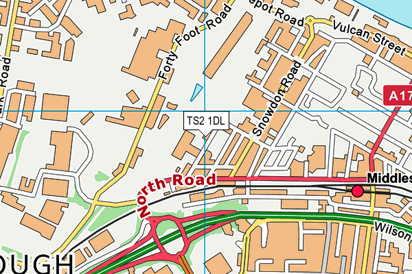 TS2 1DL map - OS VectorMap District (Ordnance Survey)