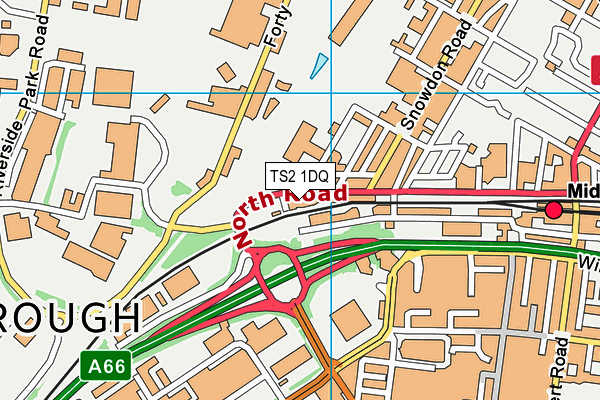 TS2 1DQ map - OS VectorMap District (Ordnance Survey)