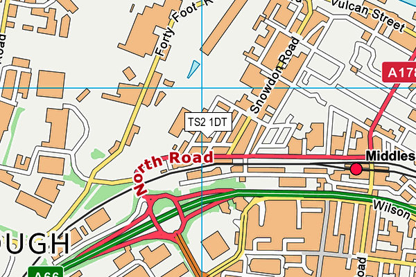 TS2 1DT map - OS VectorMap District (Ordnance Survey)