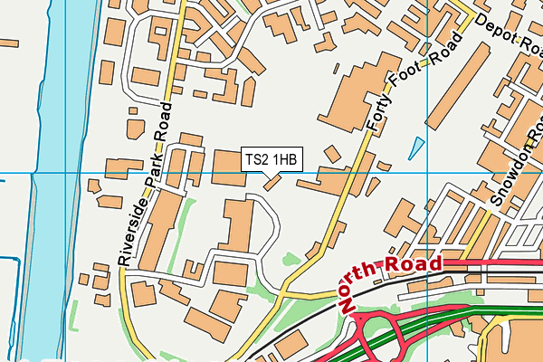 TS2 1HB map - OS VectorMap District (Ordnance Survey)