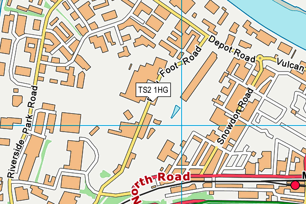 TS2 1HG map - OS VectorMap District (Ordnance Survey)