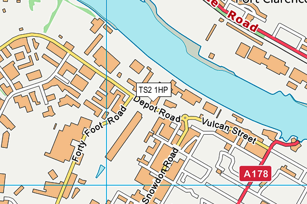 TS2 1HP map - OS VectorMap District (Ordnance Survey)