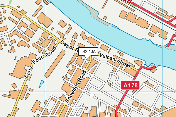 TS2 1JA map - OS VectorMap District (Ordnance Survey)