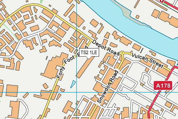 TS2 1LE map - OS VectorMap District (Ordnance Survey)