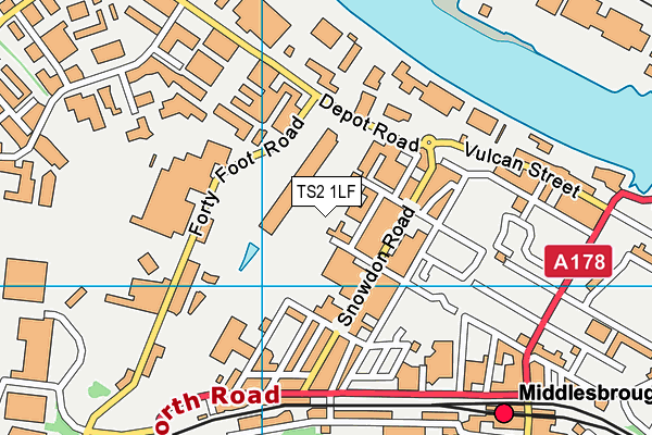 TS2 1LF map - OS VectorMap District (Ordnance Survey)