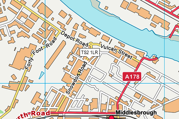 TS2 1LR map - OS VectorMap District (Ordnance Survey)