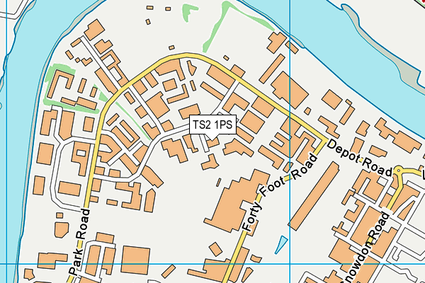 TS2 1PS map - OS VectorMap District (Ordnance Survey)
