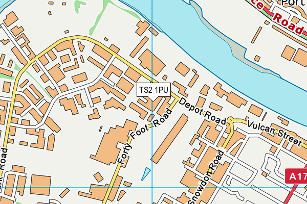 TS2 1PU map - OS VectorMap District (Ordnance Survey)