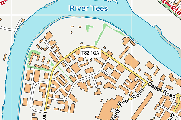 TS2 1QA map - OS VectorMap District (Ordnance Survey)