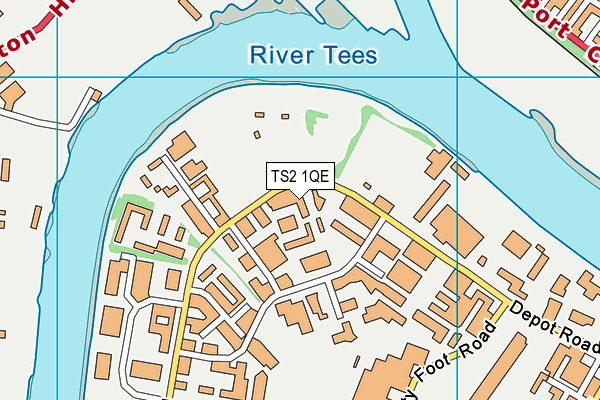 TS2 1QE map - OS VectorMap District (Ordnance Survey)