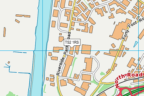 TS2 1RS map - OS VectorMap District (Ordnance Survey)
