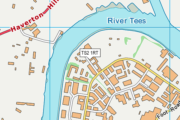 TS2 1RT map - OS VectorMap District (Ordnance Survey)