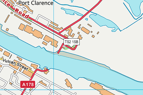 TS2 1SB map - OS VectorMap District (Ordnance Survey)