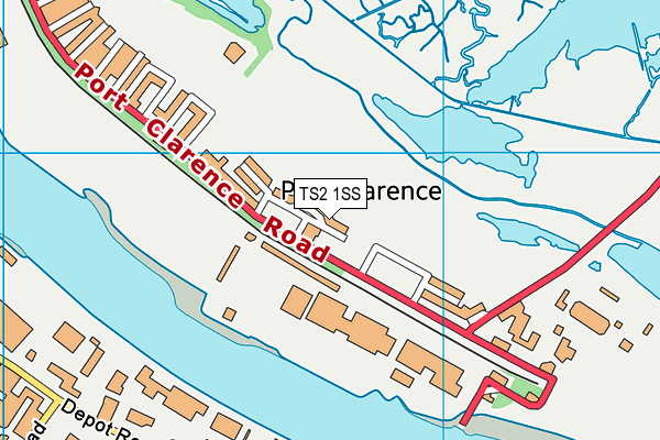 TS2 1SS map - OS VectorMap District (Ordnance Survey)