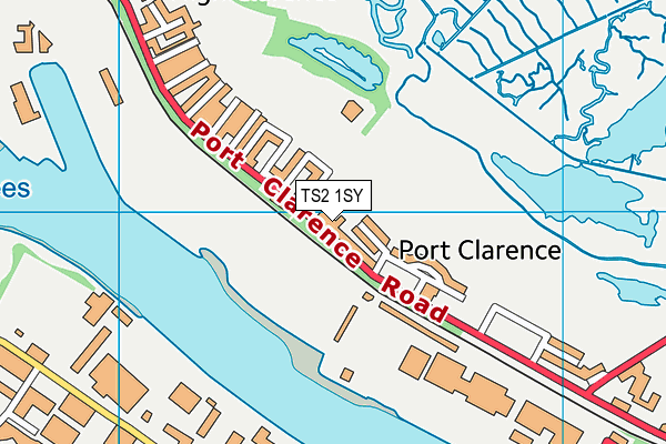 High Clarence Primary School map (TS2 1SY) - OS VectorMap District (Ordnance Survey)