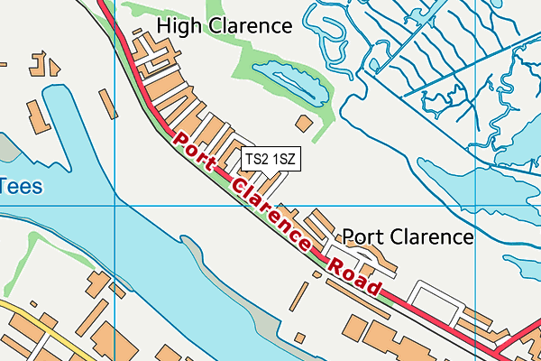 TS2 1SZ map - OS VectorMap District (Ordnance Survey)