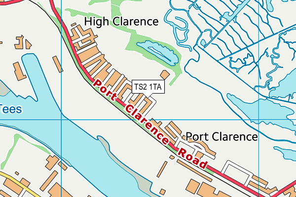 TS2 1TA map - OS VectorMap District (Ordnance Survey)