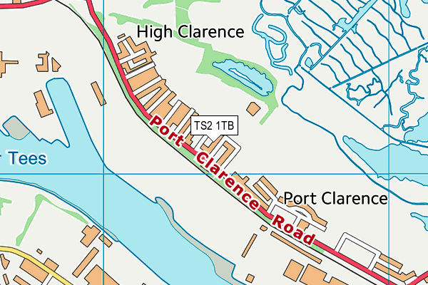 TS2 1TB map - OS VectorMap District (Ordnance Survey)