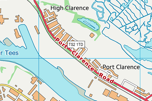 TS2 1TD map - OS VectorMap District (Ordnance Survey)