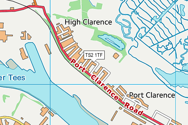 TS2 1TF map - OS VectorMap District (Ordnance Survey)