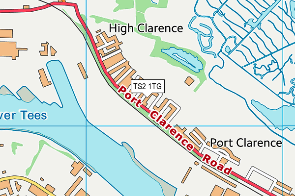 TS2 1TG map - OS VectorMap District (Ordnance Survey)