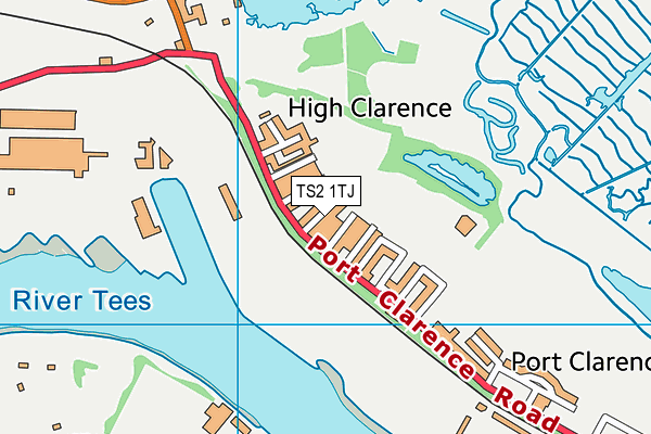 TS2 1TJ map - OS VectorMap District (Ordnance Survey)