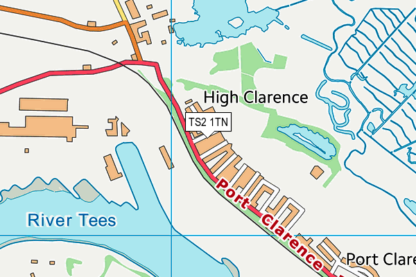 TS2 1TN map - OS VectorMap District (Ordnance Survey)