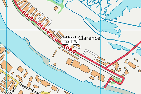 TS2 1TW map - OS VectorMap District (Ordnance Survey)