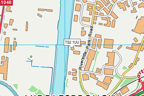 TS2 1UU map - OS VectorMap District (Ordnance Survey)