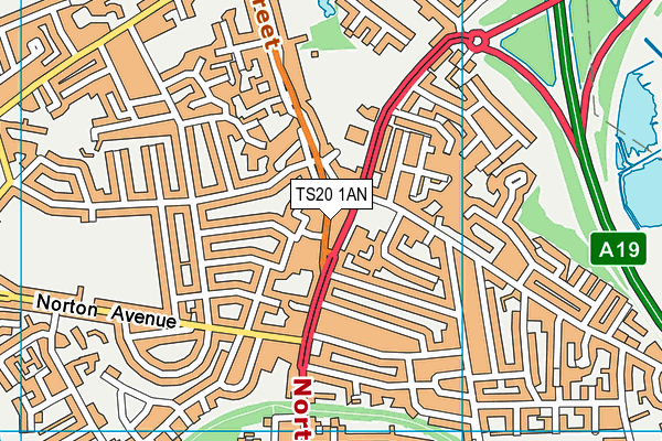 TS20 1AN map - OS VectorMap District (Ordnance Survey)